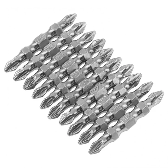 Gross bit készlet, S2 acél, dupla végű, PH2-PZ2x45mm, 10db