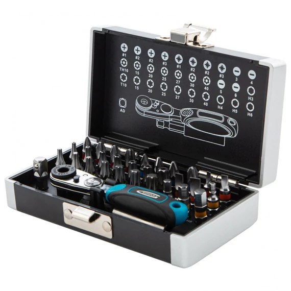 Gross bit készlet, S2 acél, mágneses, 1/4", 33 részes