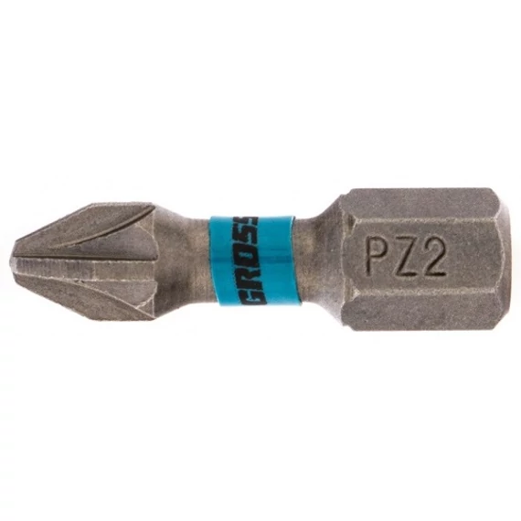 Gross torziós bit készlet ütvefúróhoz, S2, PZ2x25mm, 10db