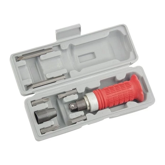 MTX bit készlet ütvecsavarhúzóhoz, gumírozott nyél, 1/2&quot;, 6 részes