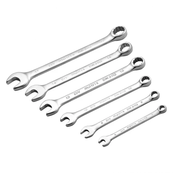 MTX csillag-villáskulcs készlet, CrV, 6-17mm, 6 részes