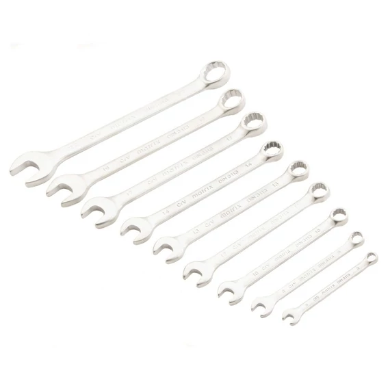 MTX csillag-villáskulcs készlet, fényes véggel, CrV, 6-22mm, 9 részes
