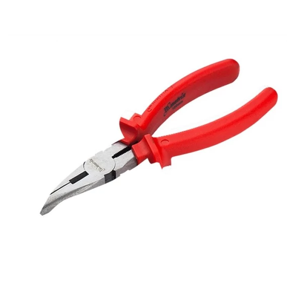 MTX Economic hosszú csőrű fogó, hajlított, műanyag markolat, 180mm