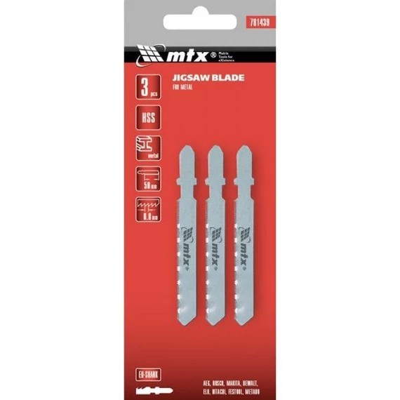 MTX dekopír fűrészlap fémhez, HSS, 50x0.8mm, 3db