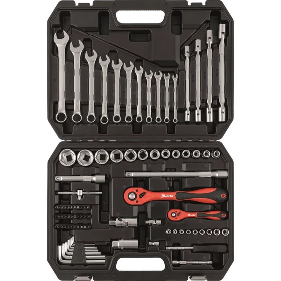 MTX szerszámkészlet műanyag kofferben, CrV, 1/2&quot;, 1/4&quot;, 89db