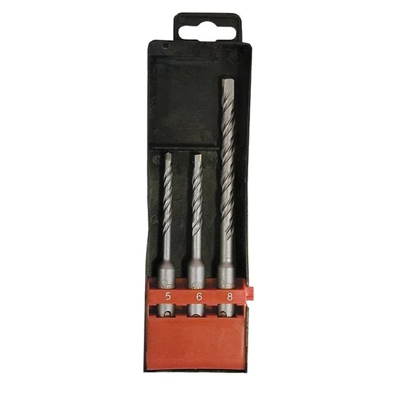 MTX SDS-Plus betonfúrószár készlet, VK8, központosított fej, 5-6-8mm, 3db-os