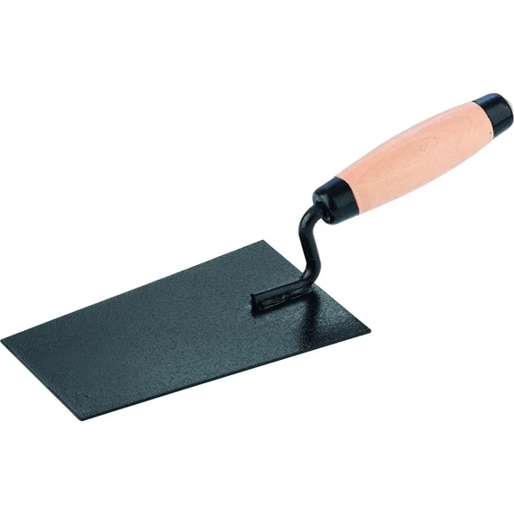 Simító vakolókanál, acél, megerősített fa nyéllel, 170mm