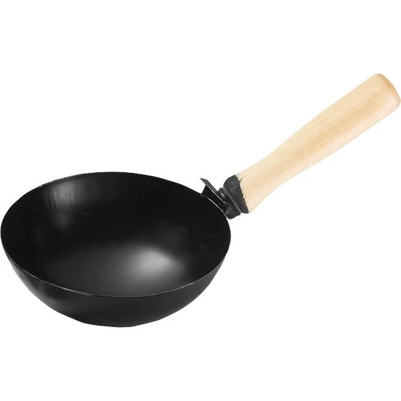 Sibrtech merítőkanál, acél, fa nyél, 160mm
