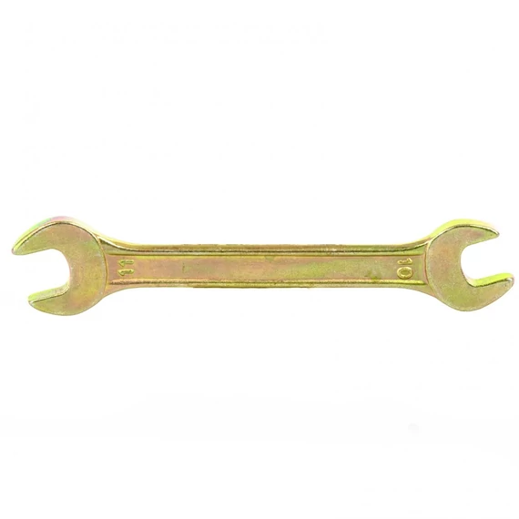 Sibrtech kettős villás csavarkulcs, sárga cink, 12x13mm