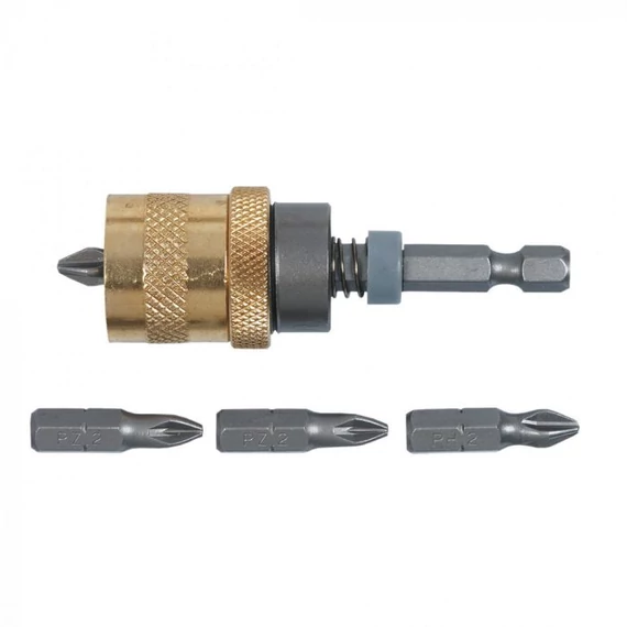 Topex hajtószár és bit készlet, rugós, 1/4", 5 részes