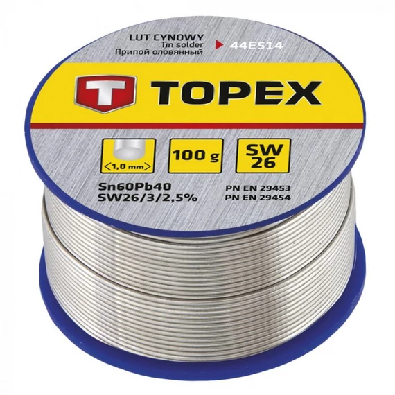 Topex forrasztó ón, 60%, 100g, 1.0mm