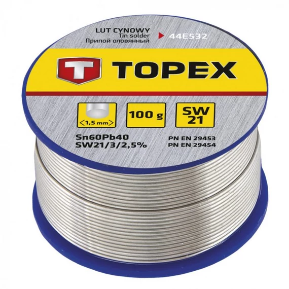 Topex forrasztó ón, 60%, 100g, 1.5mm