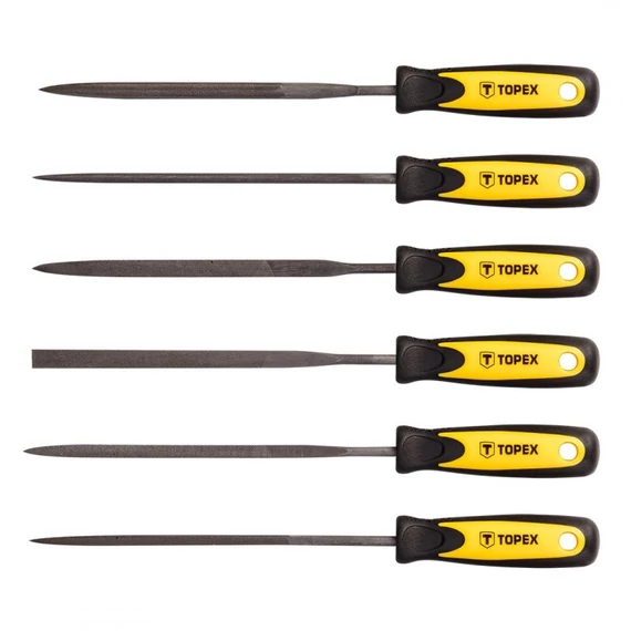 Topex tűreszelő készlet, 3x150mm, 6 részes