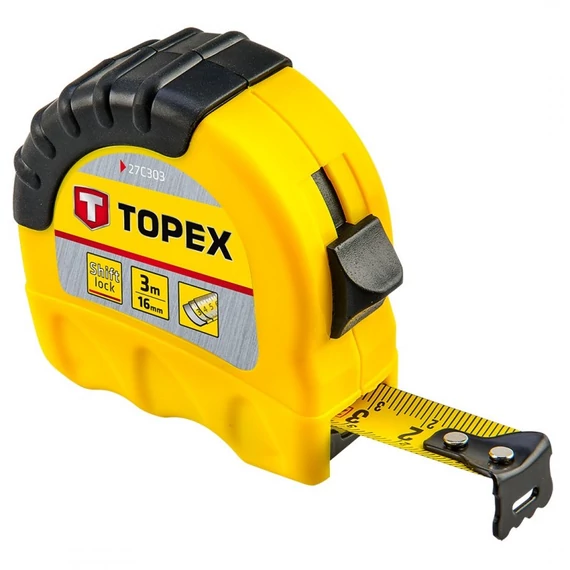 Topex ShiftLock mérőszalag, 16mmx3m