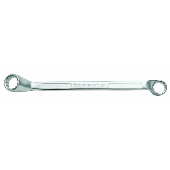 Topmaster Pro csillagkulcs, hajlított, Cr-V, 16x17mm