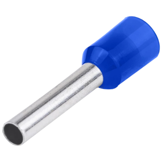 Tracon szigetelt érvéghüvely, ónozott elektrolit réz, kék, 0.75mm2, 14.6mm