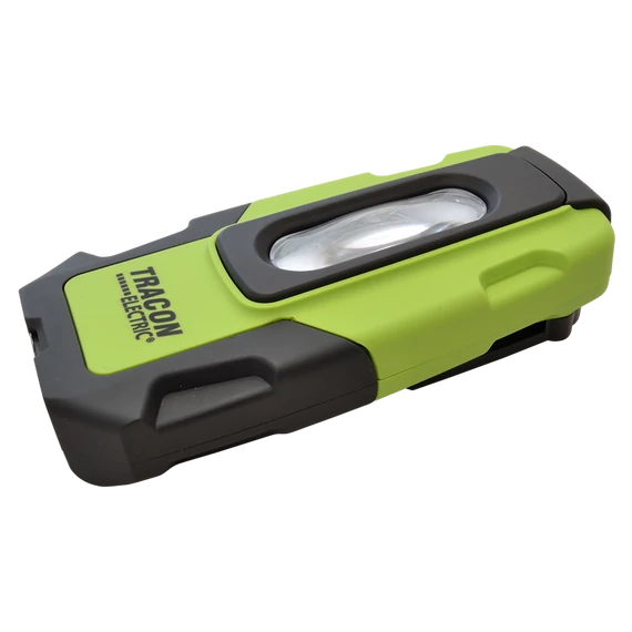 Tracon akkus LED kézi lámpa USB, 2W, 6000K, 3.7V, 1800mAh, 200lm, IP44, 3h