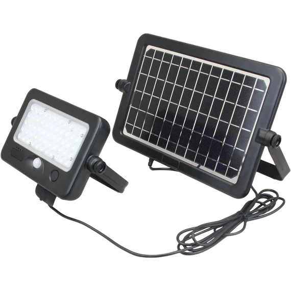 Tracon napelemes LED fényvető, mozgásérzékelővel 10W, 1100lm, 4000K