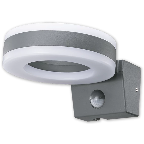 Tracon mozgásérzékelős fali lámpatest, gyűrű forma, antracit 20W, 1700lm