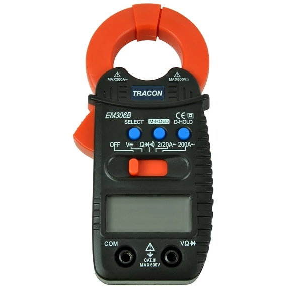 Tracon EM306B digitális lakatfogó, 200A