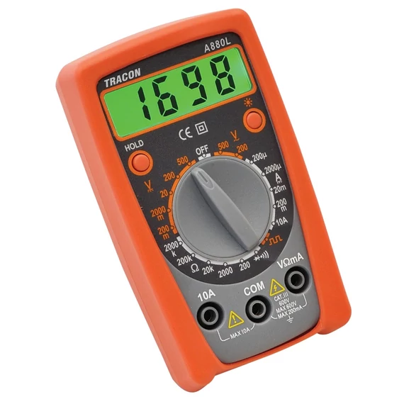 Tracon A880L digitális multiméter, 500V, 10A
