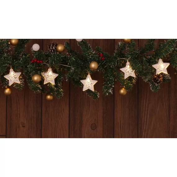 Tracon X22053 karácsonyi fényfüzér, csillag, fehér, 1.35m, 10LED, 3000K