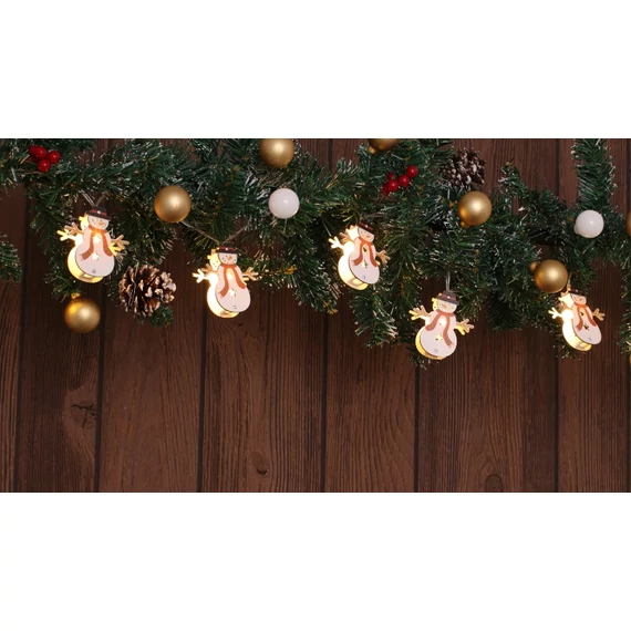  Tracon X22071 karácsonyi fényfüzér, hóember, 1.35m, 10LED, 3000K