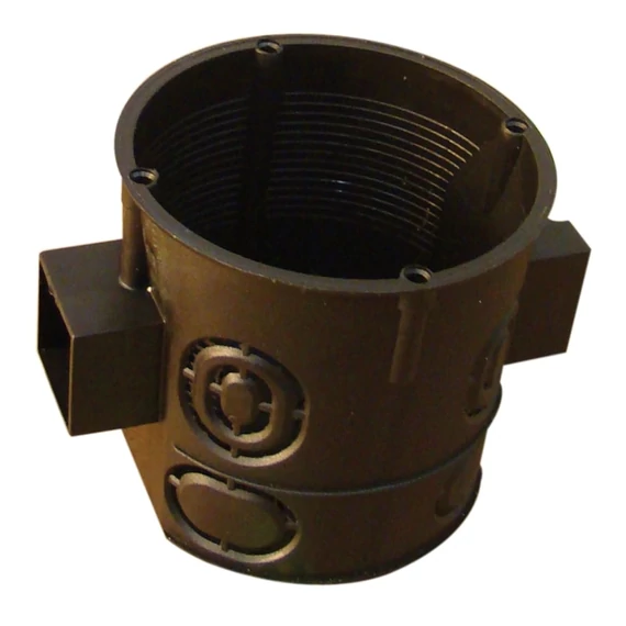 Tracon perforált szerelvénydoboz téglafalhoz, süllyesztett, mély, sorolható, fekete, 64x61mm