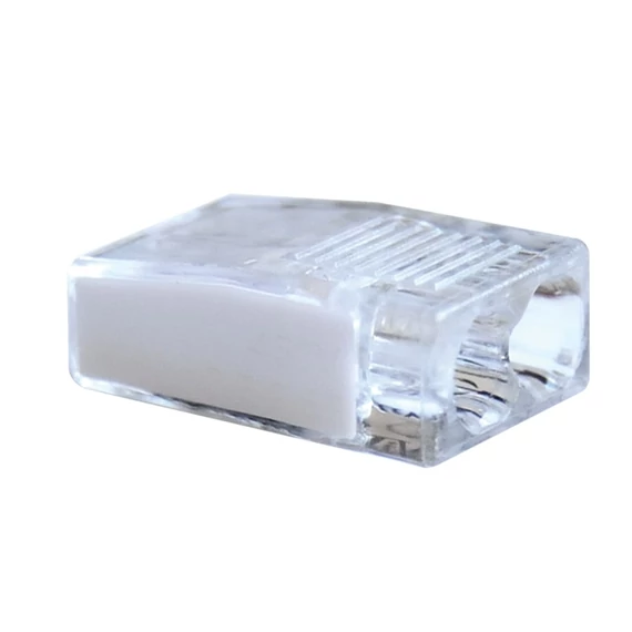 Tracon csavar nélküli vezetékösszekötő, átlátszó/fehér, 2 vezeték, 0.5-2.5mm, 16A