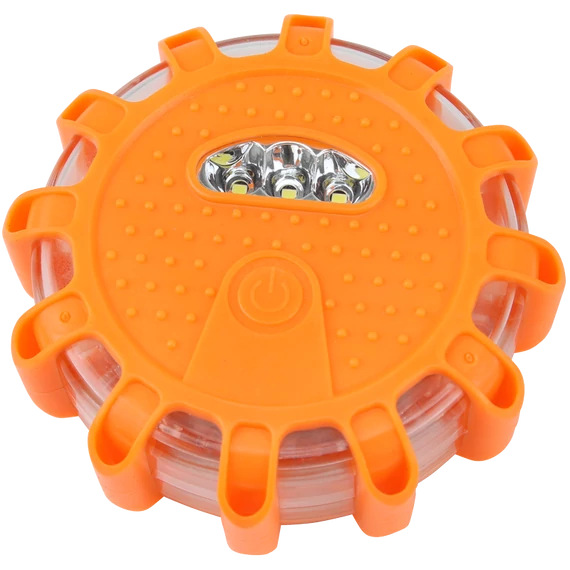 Tracon autós vészjelző lámpa, elemes, 1.5W, 6000K, 3×AAA 100lm, IP65