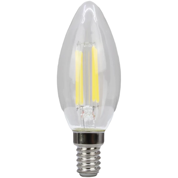 Tracon COG LED izzó, C35, E14, 4W, 2700K