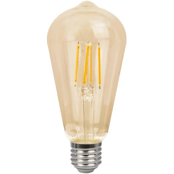 Tracon COG LED izzó, ST64, E27, 8W, 2500K, arany