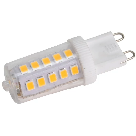 Tracon LED izzó műanyag házzal, G9, 230V, 3W, 2700K
