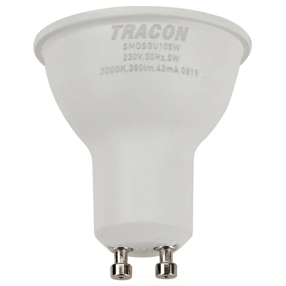 Tracon SMD LED spot izzó Samsung chippel, GU10, 5W, 3000K