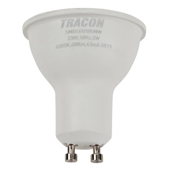 Tracon SMD LED spot izzó Samsung chippel, GU10, 5W, 4000K