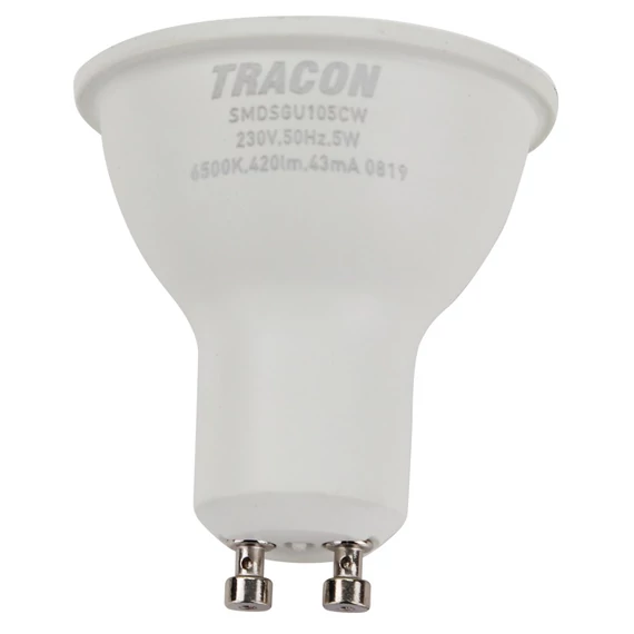 Tracon SMD LED spot izzó Samsung chippel, GU10, 5W, 6500K