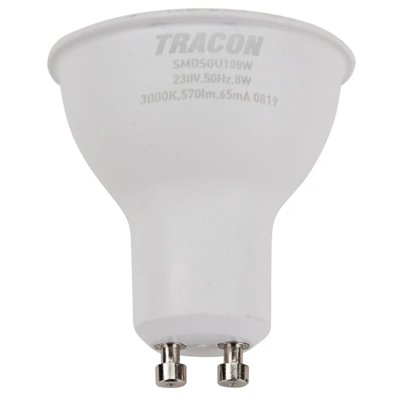 Tracon SMD LED spot izzó Samsung chippel, GU10, 8W, 3000K