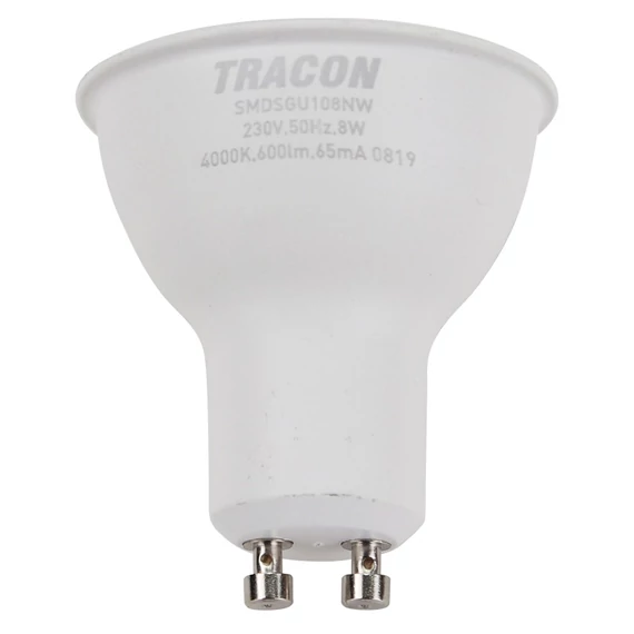 Tracon SMD LED spot izzó Samsung chippel, GU10, 8W, 4000K