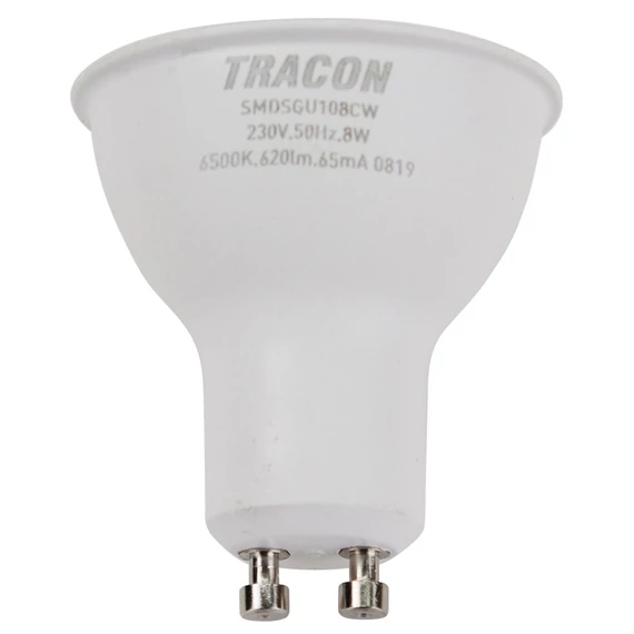 Tracon SMD LED spot izzó Samsung chippel, GU10, 8W, 6500K