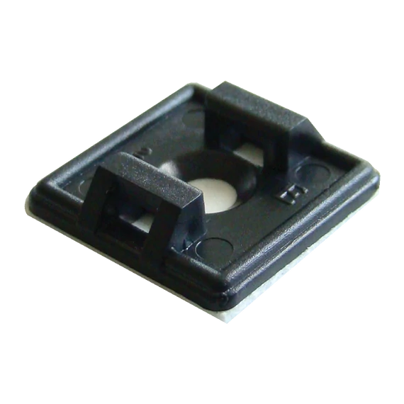 Tracon öntapadós 2oldalt fűzhető kötegelő talp, fekete, 18.7x18.7mm