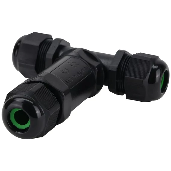 Tracon tömítőszelencés kábeltoldó, T-elágazó, 0.5-4mm2, IP68