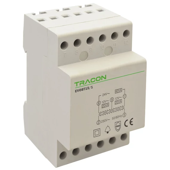 Biztonsági (csengő) transzformátor, 230V/4-8-12V AC