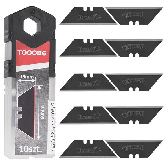 Tvardy T00086 trapéz tapétavágó tartalék penge, 60x19x0.6mm, 10db