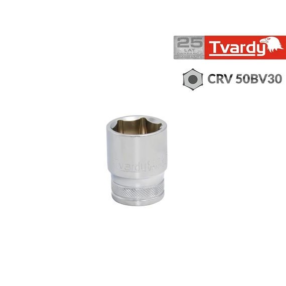 Tvardy T00142-27 dugókulcs CrV, hatszögletű, 1/2&quot;, 27mm