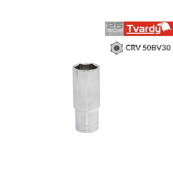 Tvardy T00144-08 dugófej, hosszított, 1/2&quot;, 8mm