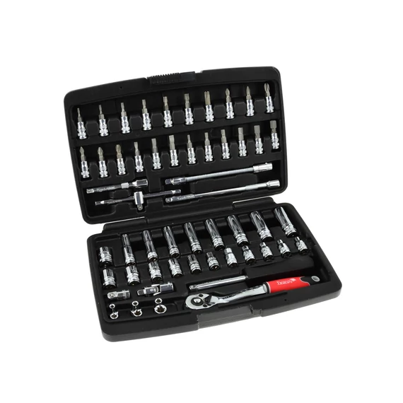 Tvardy dugókulcs készlet, CrV, 1/4", 56 részes