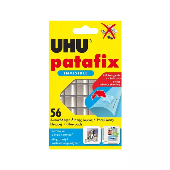 UHU Patafix Invisible gyurmaragasztó, színtelen, 56db/csomag