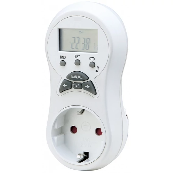 UltraTech kapcsolóóra, heti időzítés, elektronikus, 20 program, 230V, 3.68kW