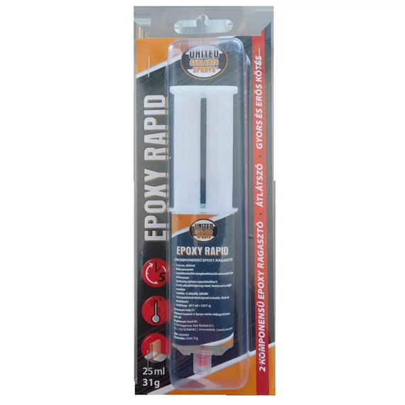 United Sealants Epoxy Rapid kétkomponensű ragasztó, 25ml