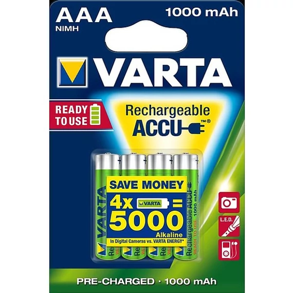 Varta Professional mikro akkumulátor, AAA, 1000mAh, 4db